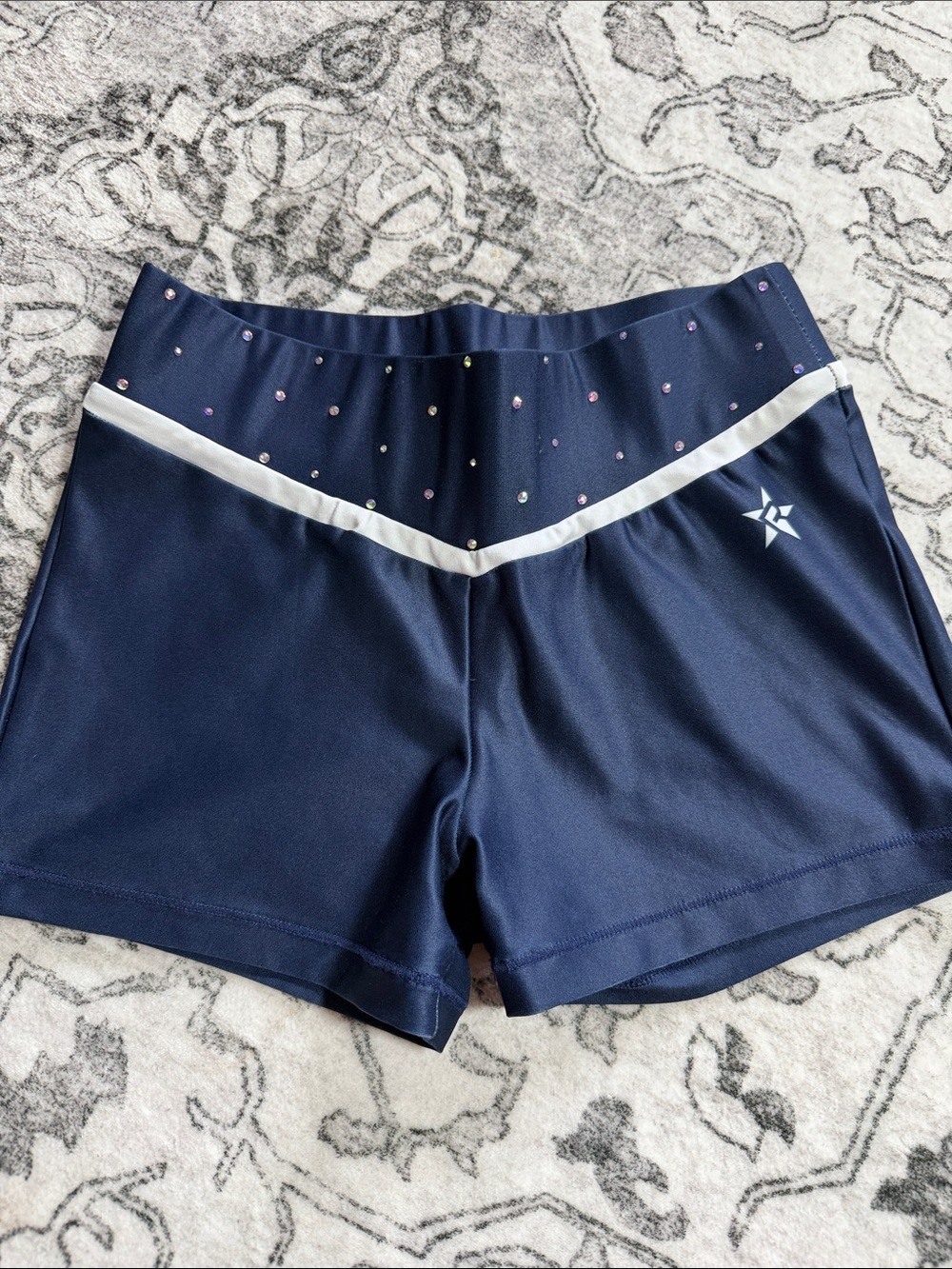 Women's adult Cheerville Athletic Shorts with Rhinestone Detail